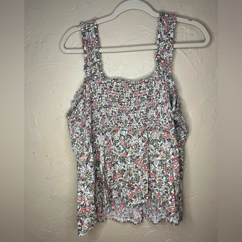 Old Navy floral smocked Top XL